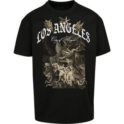 Mister Tee - City of Angels Oversize Heren T-shirt - XS - Zwart