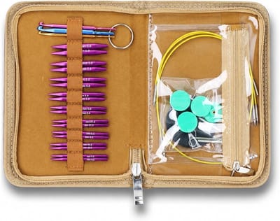 Interchangeable ronde breinaalden set, ergonomische flexibele breikit met roestvrij staal accessoires en opbergcase voor DIY handwerken en thuisbreien