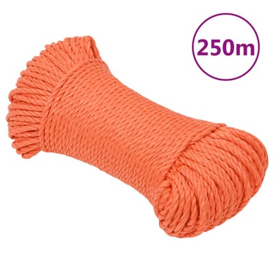 vidaXL - Werktouw - 3 - mm - 250 - m - polypropeen - oranje