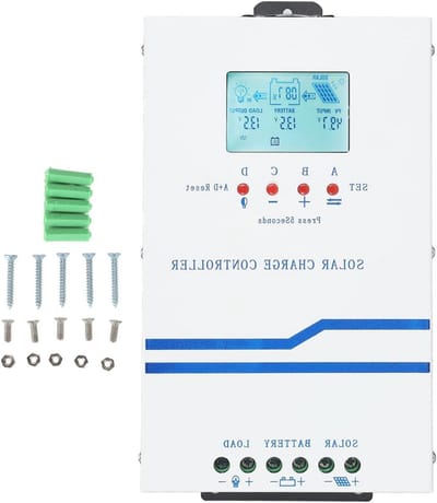 MPPT Laadregelaar - Zonnepaneel Controller - Energie Beheer - Industriële Kwaliteit - 60A - Grijs