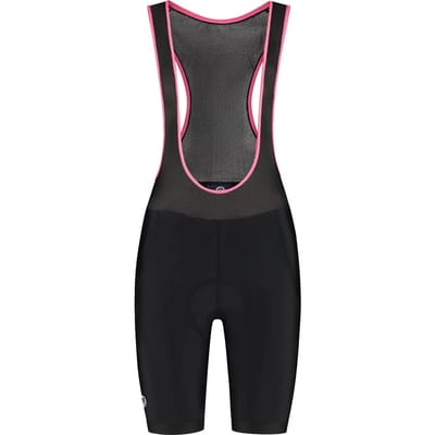 Rogelli Core Dames Korte Fietsbroek - Bretels - Zeem - Zwart/Roze