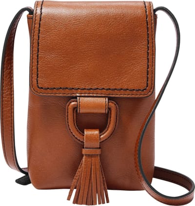 FOSSIL Schoudertas Avondtas Bobbie Phone Crossbody Brown Bruine