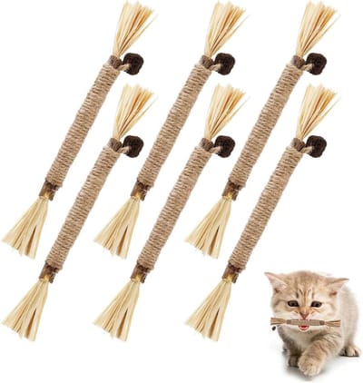 Allecto Plus - 6 stuks Kat Kauwsticks Matatabi voor Tandverzorging en Stressvermindering