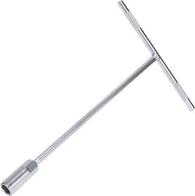 Dailygoods - T-vormige Steeksleutel 13 x 300 mm met Zeskantige Opname - Van Cr-V-staal