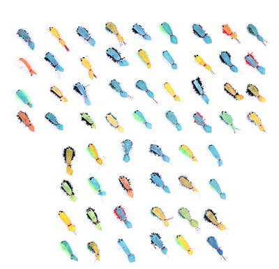 Dailygoods- Vliegen Kit 12 Stuks - Forelvliegen - Drijvende Vissen - Lure-Stijl B - Handgebonden - Levendige Kleuren - Vliegvissen