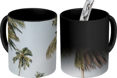 Magische Mok - Foto op Warmte Mokken - Koffiemok - Palmen - Zomer - Tropisch - Magic Mok - Beker - 350 ML - Theemok