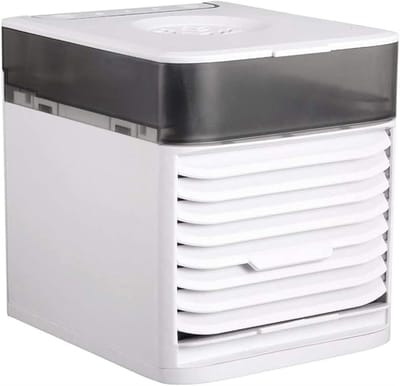 Draagbare Air Cooler - Mini Luchtkoeler - Persoonlijke Verkoeling - Met UV Sterilisatie - 14.5 x 15.5 x 16.2cm - Wit