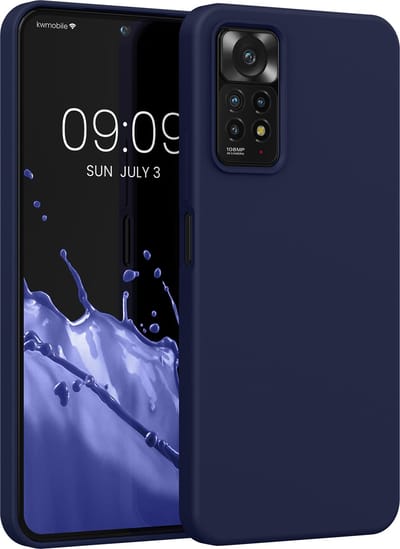 kwmobile telefoonhoesje geschikt voor Xiaomi Redmi Note 11 Pro / Redmi Note 12 Pro 4G - Hoesje met siliconen coating - Smartphone case in deep ocean