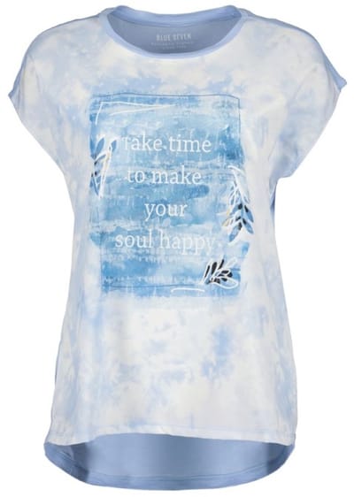 Blue Seven - Shirt 105866 blue print dames - maat 42
