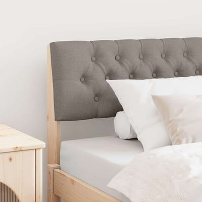 vidaXL Gestoffeerd hoofdbord Taupe 100 cm Massief grenenhout