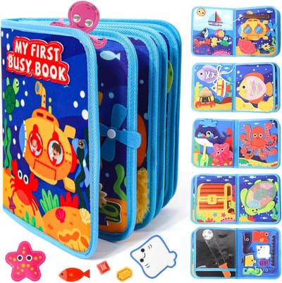 Leerzaam 3D Zee Thema Druk Boek voor Kinderen - Interactief Vilt Activiteitenboek
