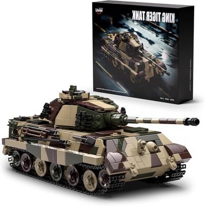 King Tiger Tank Bouwset voor Volwassenen, Militair Model om te Bouwen en Tentoonstellen, Perfect Cadeau voor Modelbouwers en Tankliefhebbers (1267 Onderdelen)