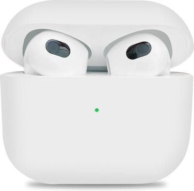 Geschikt Voor Airpods 3 Hoesje Siliconen Case - Wit - Airpods 3 Siliconen Case Hoesje Wit - Airpods 3 hoesje