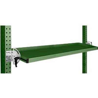 Manuflex kantelbare opbergconsole, voor de serie Universal of Profi, bruikbare diepte 195 mm, voor tafelbreedte 1500 mm, resedagroen
