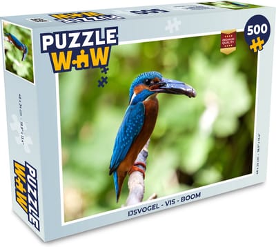 Puzzel IJsvogel - Vis - Boom - Legpuzzel - Puzzel 500 stukjes