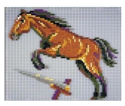 Stickit springpaard, ca. 1.000 steentjes, compatible met Ministeck