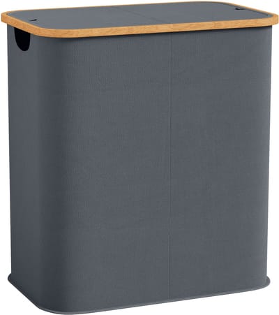 HOMCOM Wasmand - Vliesstof - 54x34x58,5 cm - Grijs
