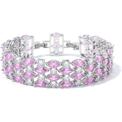 Buitenlandse Handel Explosies Kristal Zirkoon Dames Armband Diamanten Armband Dames Cadeau Kleurrijke Sieraden. Free extension buckle white