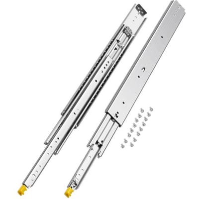 VEVOR 762 mm volledig uittrekbare ladegeleiders, telescopische ladegeleiders, 1 paar, draagvermogen 226,8 kg, zijdelings gemonteerde glijrail met kogellagers en vergrendeling