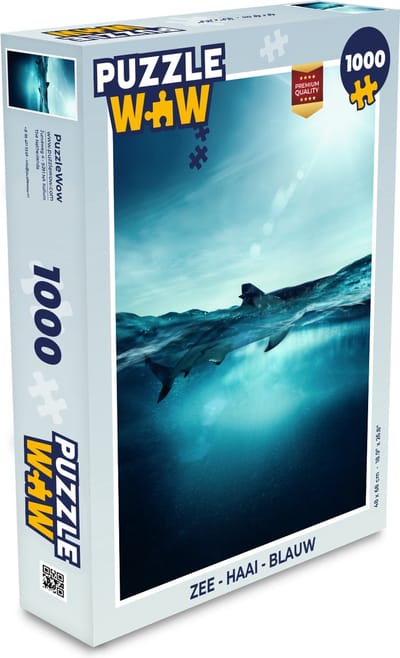 Puzzel Zee - Haai - Blauw - Legpuzzel - Puzzel 1000 stukjes volwassenen