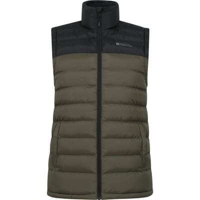 Mountain Warehouse Heren Seasons II gewatteerd gilet (Kaki Groen)