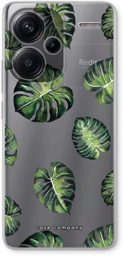 Case Company® - Hoesje geschikt voor Xiaomi Redmi Note 13 Pro plus hoesje - Tropische bladeren - Soft Cover Telefoonhoesje - Bescherming aan alle Kanten en Schermrand