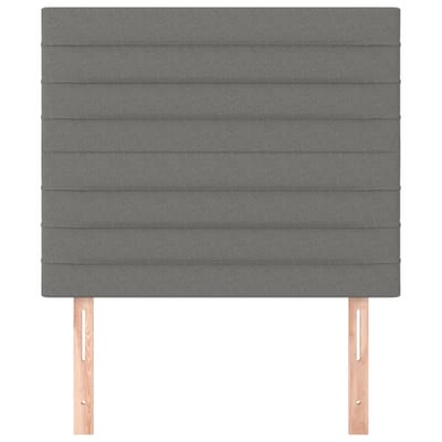 vidaXL - Hoofdbord - donkergrijs - 80x5x118/128 - cm - Stof