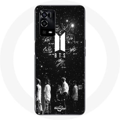 Coque - BTS - Oppo A55 4G - Souple - Noir - Membres BTS