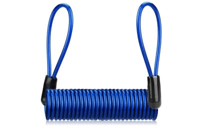 Rieba® Schijfremslot Reminder - Reminderkabel voor Schijfremslot - Kabelslot Reminder - 120 cm x 4 mm - Geschikt voor Scooter Motor Fiets Step en Elektrische Fiets - Blauw