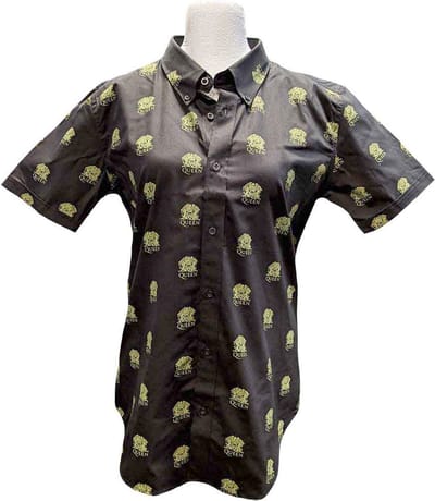 Queen - Crest Pattern Shirt - S - Zwart