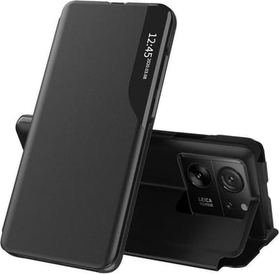 Hoesje geschikt voor Xiaomi 13T/13T Pro - Techsuit eFold Book Case - Zwart