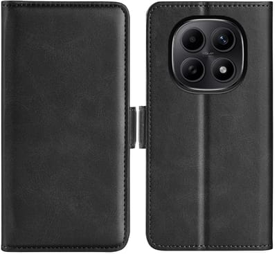 MobyDefend Hoesje - Geschikt voor Xiaomi Redmi Note 15 5G - Luxe Wallet Book Case (Sluiting Zijkant) - Zwart