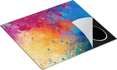 Chefcare Inductie Beschermer Abstracte Kunst - Waterkleuren Structuur - 60x50 cm - Afdekplaat Inductie - Kookplaat Beschermer - Inductie Mat
