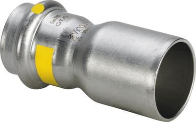 Viega Sanpress Inox G-verloopstuk, d1 28, d2 18 staal roestvrij Model 0215.1, 487140