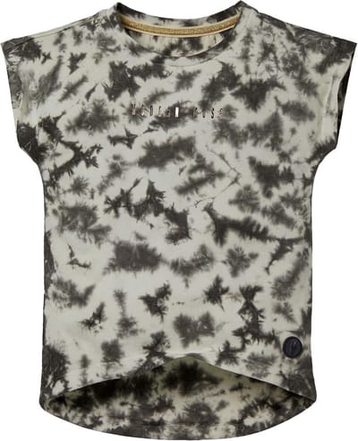 Levv shortsleeve Nindy shirt staal grijs ty dye print voor meisjes - maat 86