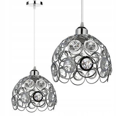 Edison Kristallen Plafondlamp LED - Chroom, E27