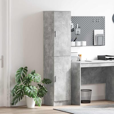 vidaXL - Highboard - Beton - Grijs - 35 - x - 39 - x - 168 - cm