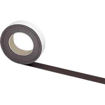 Magneetband - zelfklevend - 25 mm x 10 m - zwart - ons merk Schäfer Shop Select