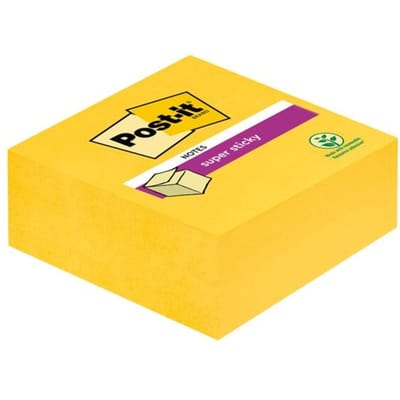 Post-It Super Sticky Notes Kubus, 270 blaadjes, ft 76 x 76 mm, neon geel