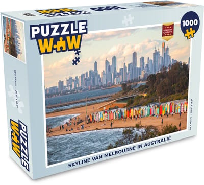 Puzzel Skyline van Melbourne in Australië - Legpuzzel - Puzzel 1000 stukjes volwassenen