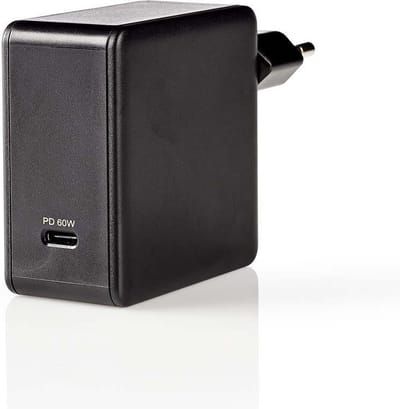 Nedis Oplader - 1x 3,0 A - Outputs: 1 - Poorttype: 1x USB-C - Geen Kabel Inbegrepen - 60 W - Automatische voltage selectie
