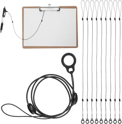 10 stuks anti-verlies koord voor pennen, rekbare silicone elastische penhouder, veilige lanyard voor handtekeningen, flexibel en praktisch accessoires