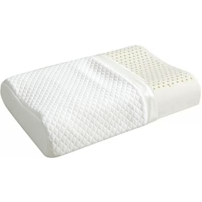 JORDAN&JUDY latexkussen met kussensloop, hoogveerkrachtig ergonomisch neksteunkussen, wit