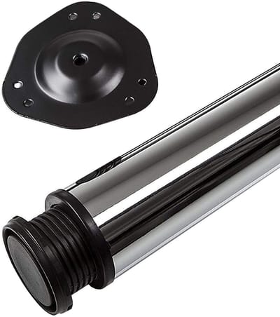 SOTECH 1 stuk Tafelpoot Hoogte 820 mm Ø 76 / 80 mm staal verchroomd belastbaar tot 75 kg Meubelpoot met 32 mm hoogteverstelling