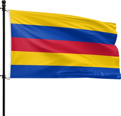 VlagDirect - Bergen (L) vlag - Gemeente Bergen (L) vlag - 90 x 150 cm.