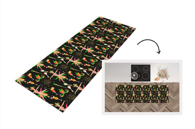 Keukenloper - Loper keuken - Brazilië - Carnaval - Patroon - 150x50 cm - Keukenloper vinyl