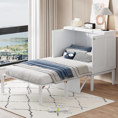 Uitschuifbaar Bed 90x200 cm met Lattenbodem voor Jongeren en Volwassenen
