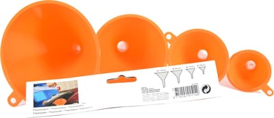 4-delige Trechterset - Trechter Olie-, Zuur en Brandstofbestendig (50mm75mm95mm115mm)