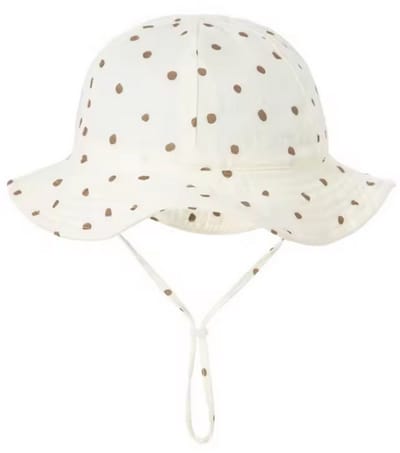ZOETTT Hydrofiele Baby Zonnehoedje - Stippen - voor 3-12 maanden - Strandhoedje - Zomer Accessoire