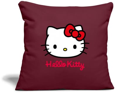Hello Kitty Klassiek Portret Hello Kitty Tekst Sierkussenhoes, 45 x 45 cm